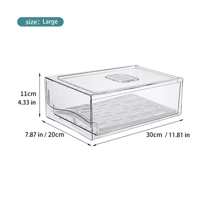 Stackable Fridge Organizer Bins — Reusable Food Storage Containers