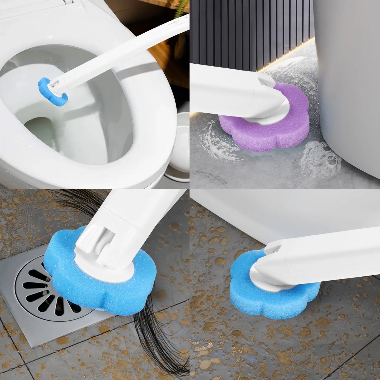 Disposable Toilet Brush Kit – Replacement Heads with Long Handle & Wall Mount