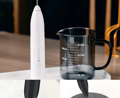 2-in-1 USB Rechargeable Electric Egg Beater & Milk Frother — Double Head Whisk