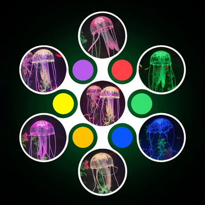 Artificial Glow Jellyfish Aquarium Decoration — Luminous Fish Tank Ornament