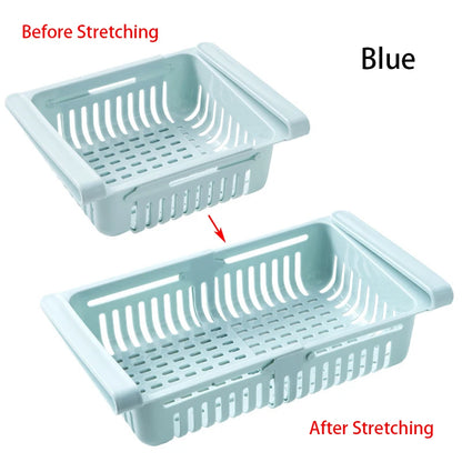 Hanging Fridge Organizer — Egg & Fruit Drawer Basket with Shelf
