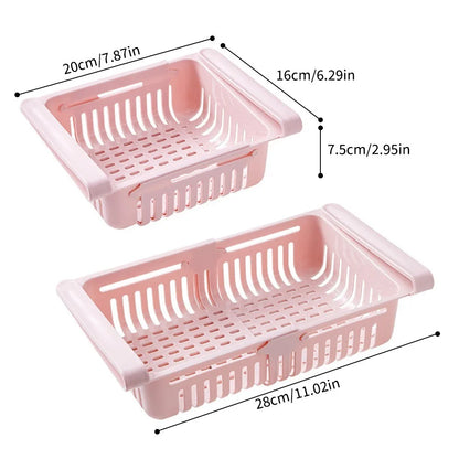 Hanging Fridge Organizer — Egg & Fruit Drawer Basket with Shelf