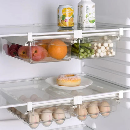 Under-Shelf Fridge Organizer — Egg, Fruit & Fresh Food Storage Rack