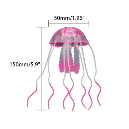 Artificial Glow Jellyfish Aquarium Decoration — Luminous Fish Tank Ornament