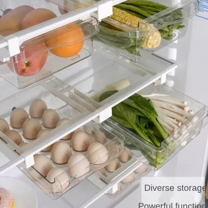 Under-Shelf Fridge Organizer — Egg, Fruit & Fresh Food Storage Rack