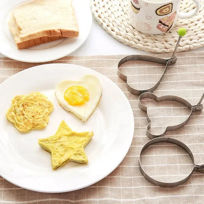 Stainless Steel Egg & Omelette Mold Set — Fun Shapes for Pancakes & Fried Eggs