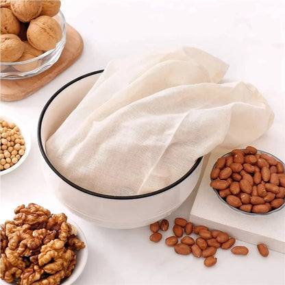 Cotton Gauze Filter Cloth — Reusable Cheesecloth for Tofu, Cheese, Butter, Milk & Coffee
