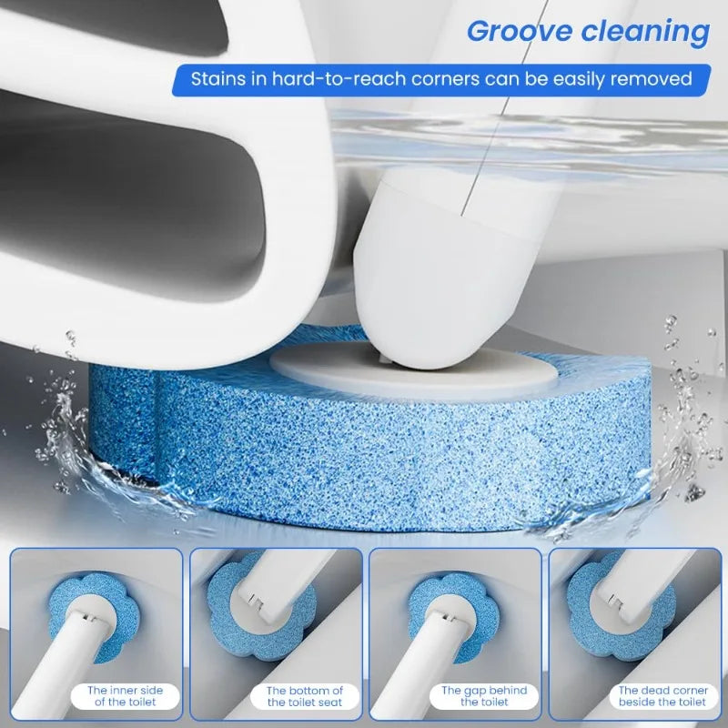 Disposable Toilet Brush – One-Click Replacement Heads, Wall Mounted