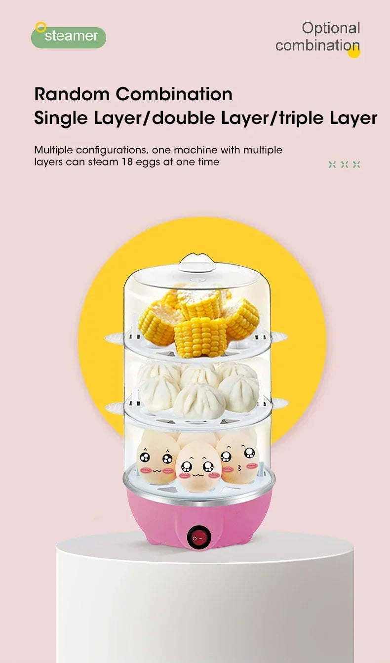 Mini Electric Egg Cooker — Single Egg Boiler & Rapid Breakfast Steamer