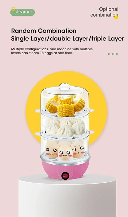 Mini Electric Egg Cooker — Single Egg Boiler & Rapid Breakfast Steamer