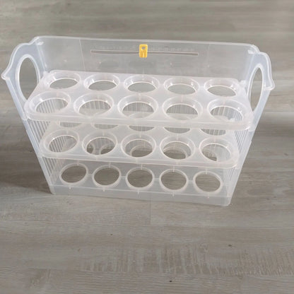 Egg Storage Box with Dispenser — Fresh-Keeping Fridge Organizer