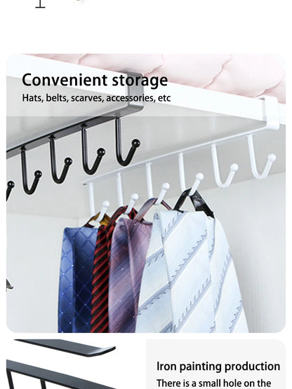 6-Hook Stainless Steel Mug and Cup Holder Rack — Under Cabinet Kitchen Organizer