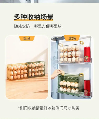 Reversible Egg Storage Box — Fridge Side Door Organizer Tray