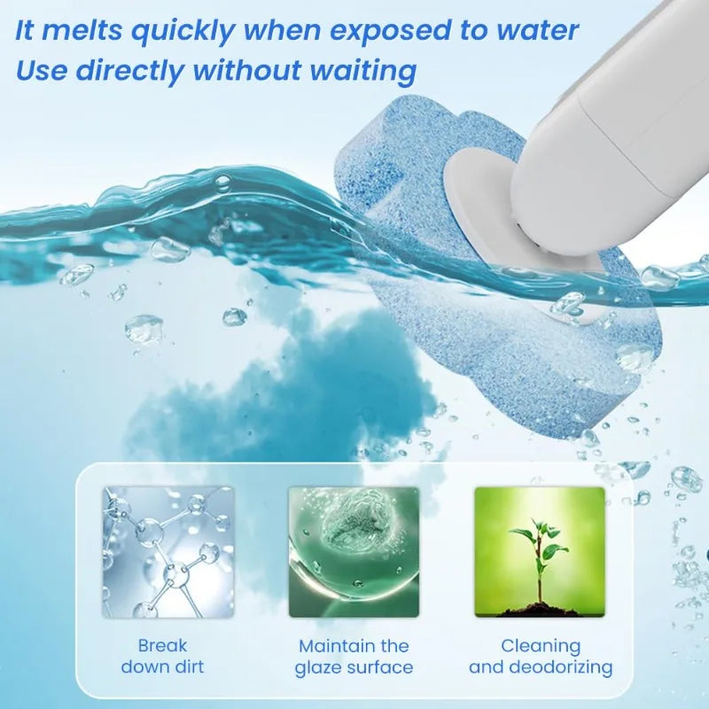 Disposable Toilet Brush – One-Click Replacement Heads, Wall Mounted