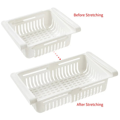 Hanging Fridge Organizer — Egg & Fruit Drawer Basket with Shelf