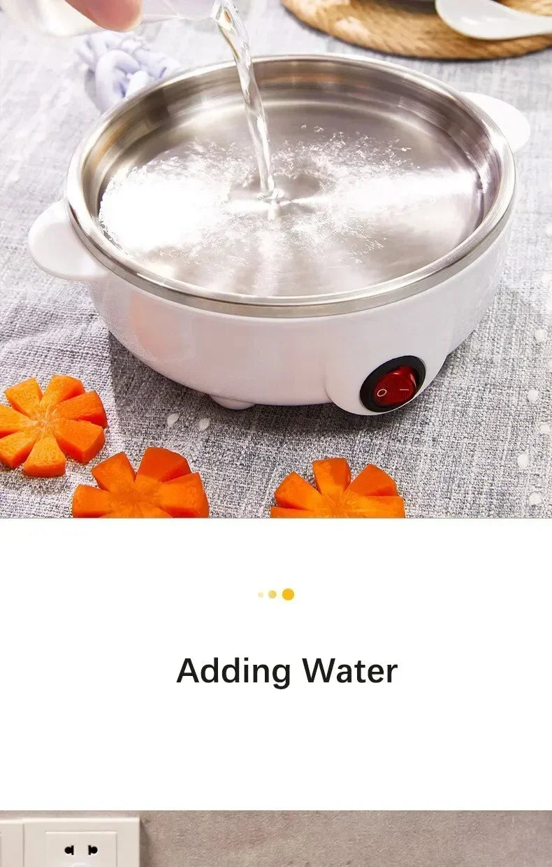 Double Layer Electric Egg Cooker & Steamer — Boil, Poach & Steam Eggs and Veggies