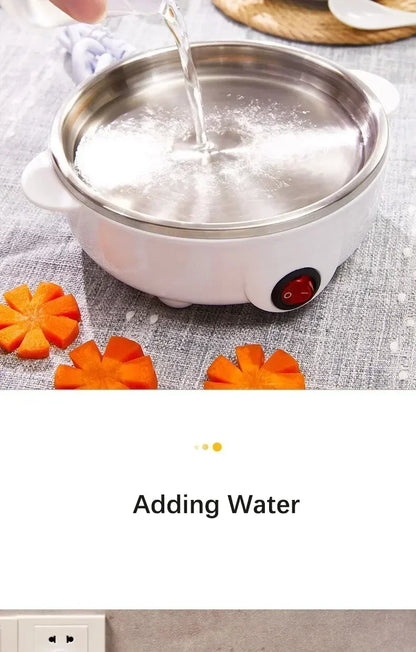 Double Layer Electric Egg Cooker & Steamer — Boil, Poach & Steam Eggs and Veggies