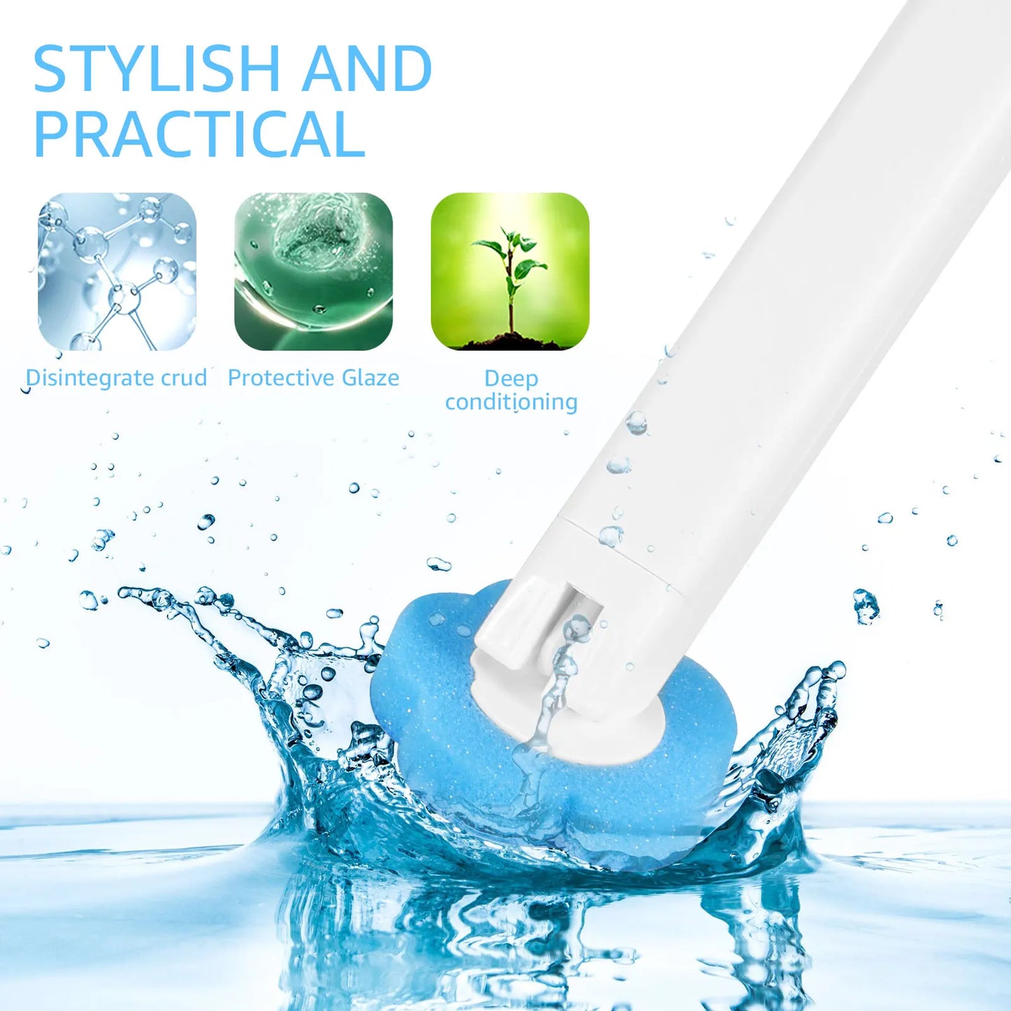 Disposable Toilet Brush Kit – Replacement Heads with Long Handle & Wall Mount
