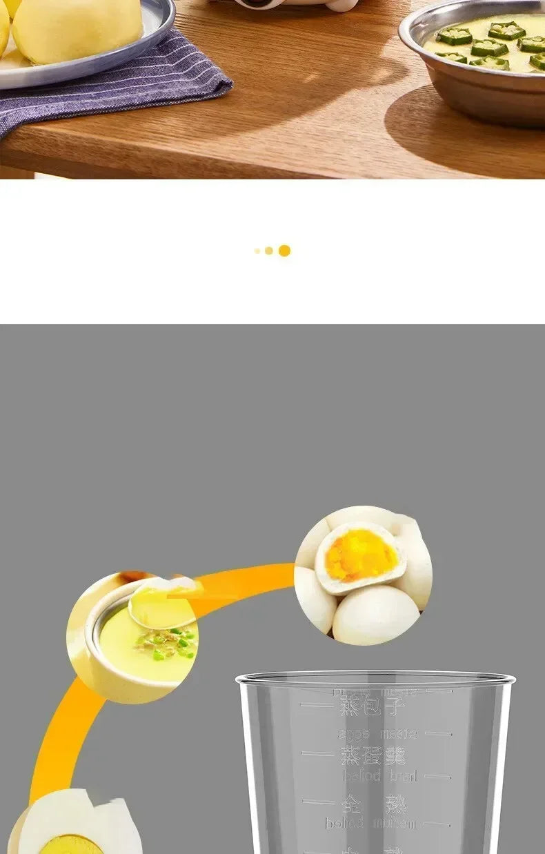 Double Layer Electric Egg Cooker & Steamer — Boil, Poach & Steam Eggs and Veggies