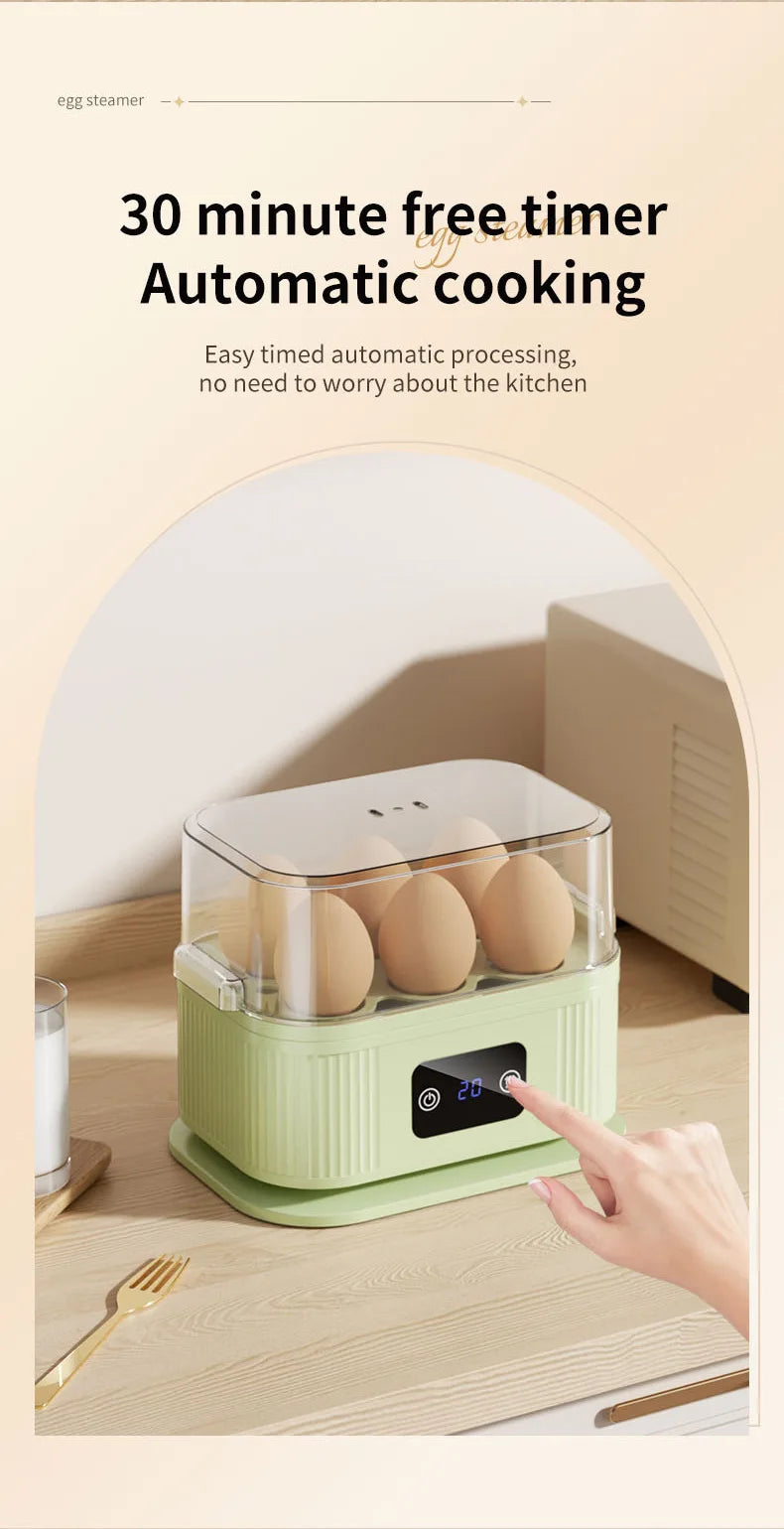 TINSOL 200W Multifunctional Electric Egg Cooker — Smart Steamer with Timer