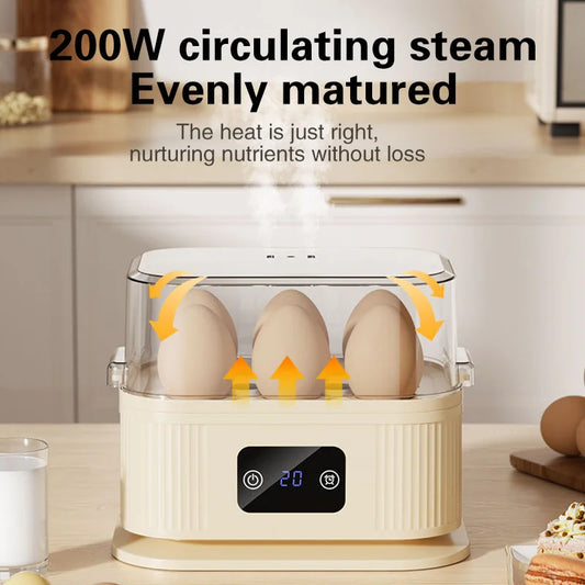 TINSOL 200W Multifunctional Electric Egg Cooker — Smart Steamer with Timer