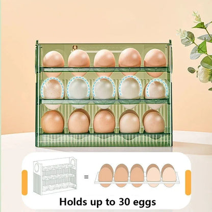 Reversible Egg Storage Box — Fridge Side Door Organizer Tray