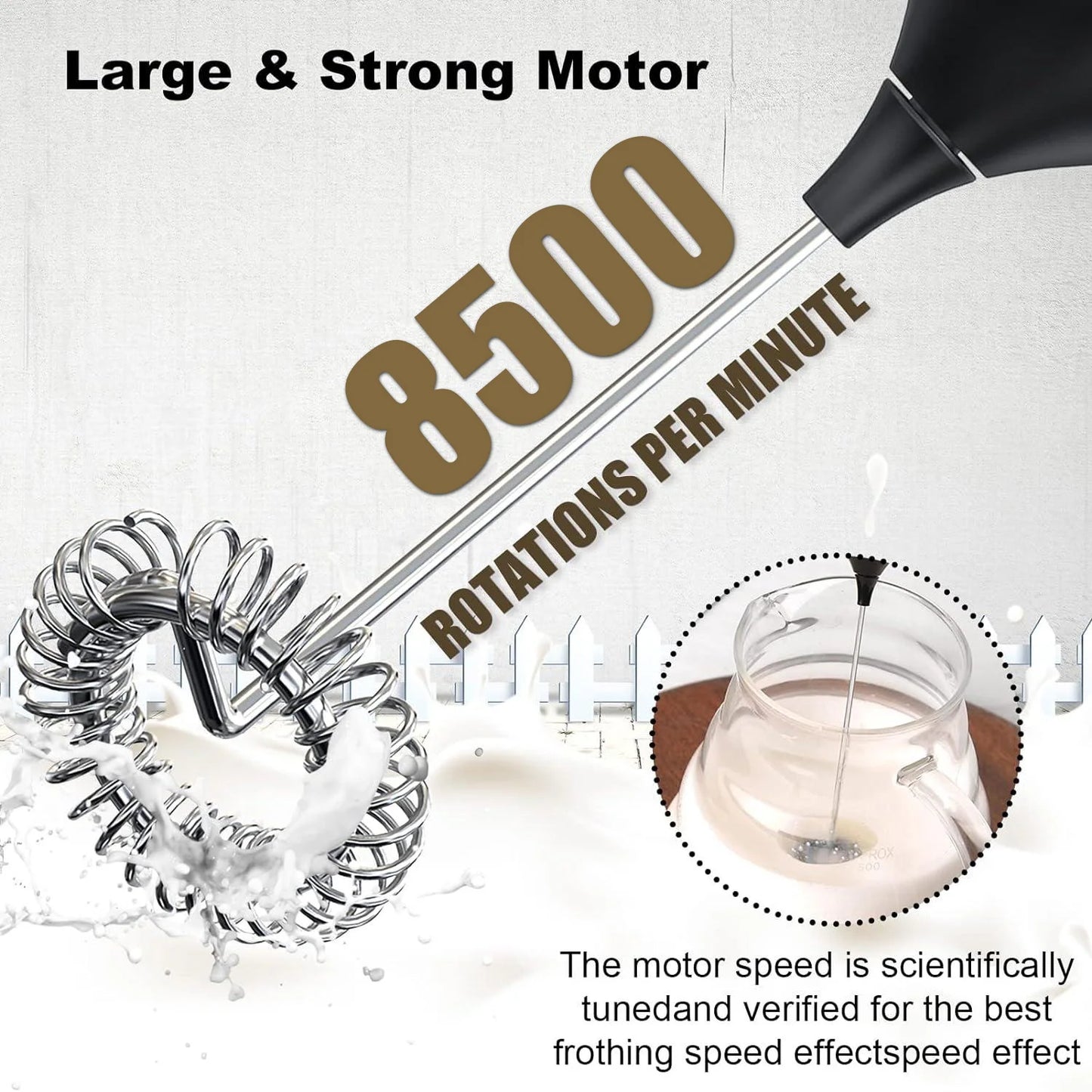 Mini Milk Frother — USB Rechargeable 3-Speed Electric Foam Maker & Coffee Whisk