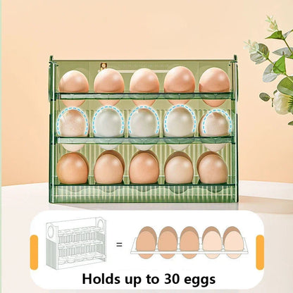 Egg Storage Box with Dispenser — Fresh-Keeping Fridge Organizer