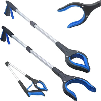 80cm Foldable Garbage Picker Gripper — 360° Rotating Reacher Grabber Tool
