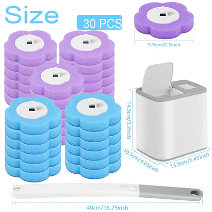 Disposable Toilet Brush – One-Click Replacement Heads, Wall Mounted