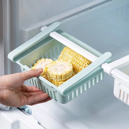 Hanging Fridge Organizer — Egg & Fruit Drawer Basket with Shelf