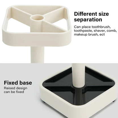 Toothbrush Holder with Cup and Cover — Bathroom Organizer for Toothbrush & Toothpaste