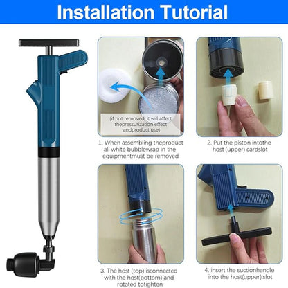 High-Pressure Air Drain Blaster – Toilet & Pipe Unclogger Tool