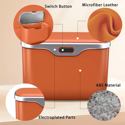 Leakproof Car Trash Can with Lid — Waterproof Auto Garbage Bin for Back Seat & Door
