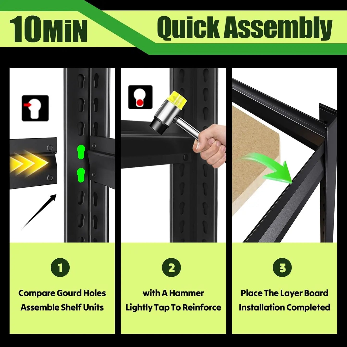 2000LBS Heavy Duty Garage Shelving Unit — 5-Tier Adjustable Metal Storage Shelves