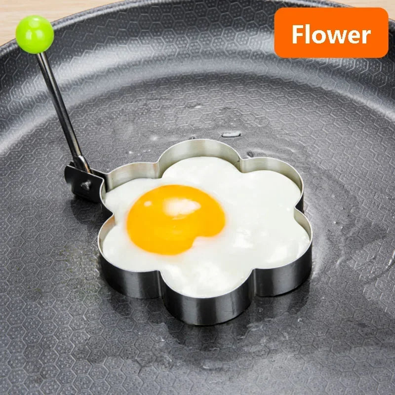 Stainless Steel Egg & Omelette Mold Set — Fun Shapes for Pancakes & Fried Eggs