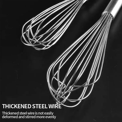 Stainless Steel Manual Egg Beater — Hand Whisk for Baking & Cooking