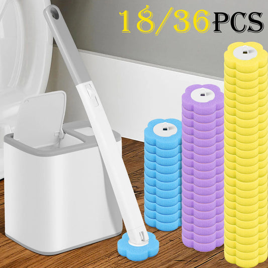Disposable Toilet Brush Kit – Replacement Heads with Long Handle & Wall Mount