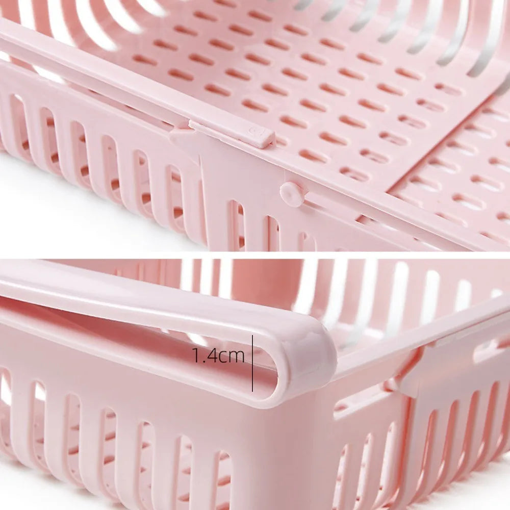 Hanging Fridge Organizer — Egg & Fruit Drawer Basket with Shelf