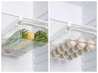 Under-Shelf Fridge Organizer — Egg, Fruit & Fresh Food Storage Rack