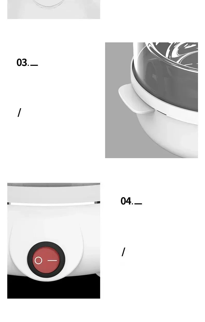 Double Layer Electric Egg Cooker & Steamer — Boil, Poach & Steam Eggs and Veggies