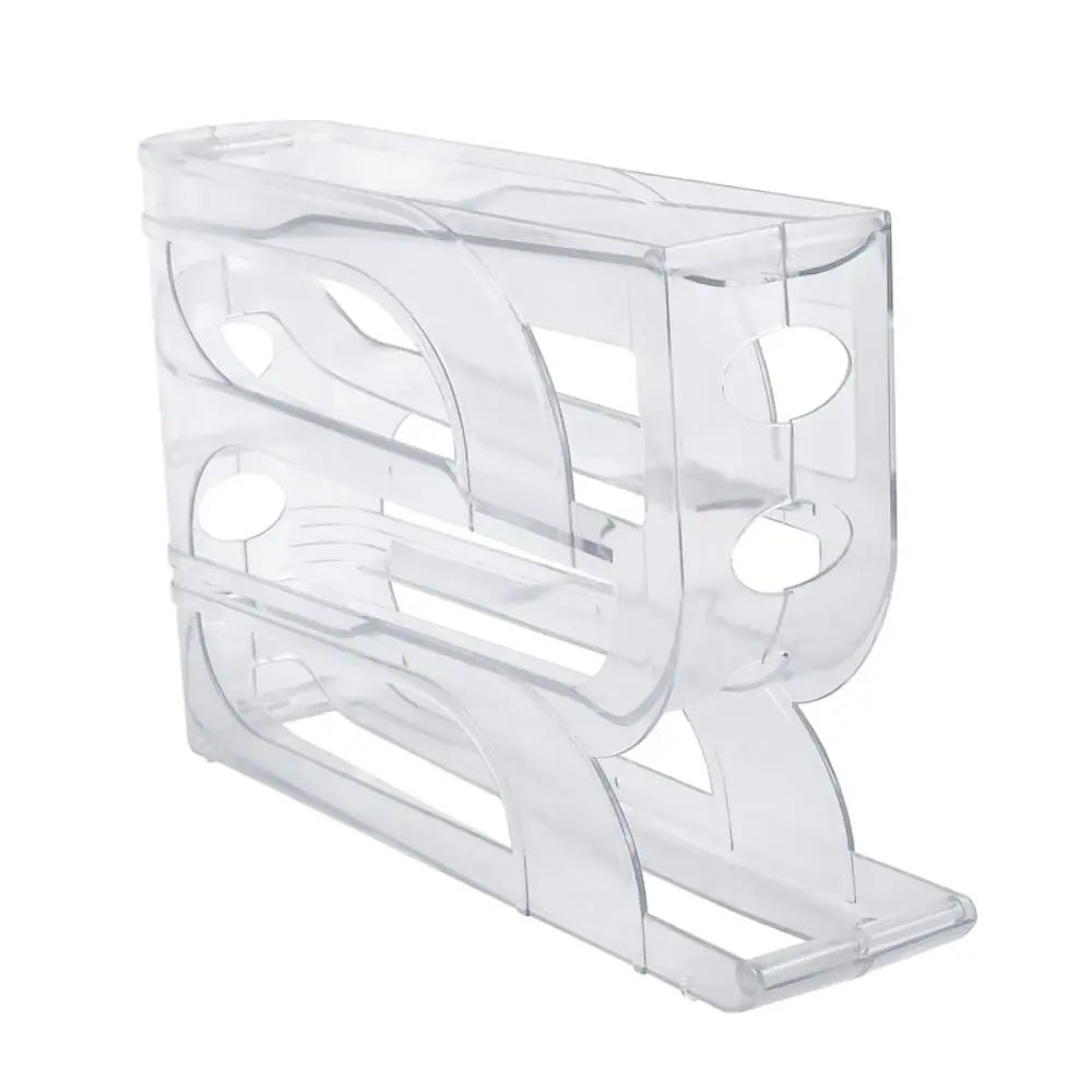 Automatic Egg Roller Organizer Rack — 3 & 4 Layer | Space-Saving Fridge Egg Holder