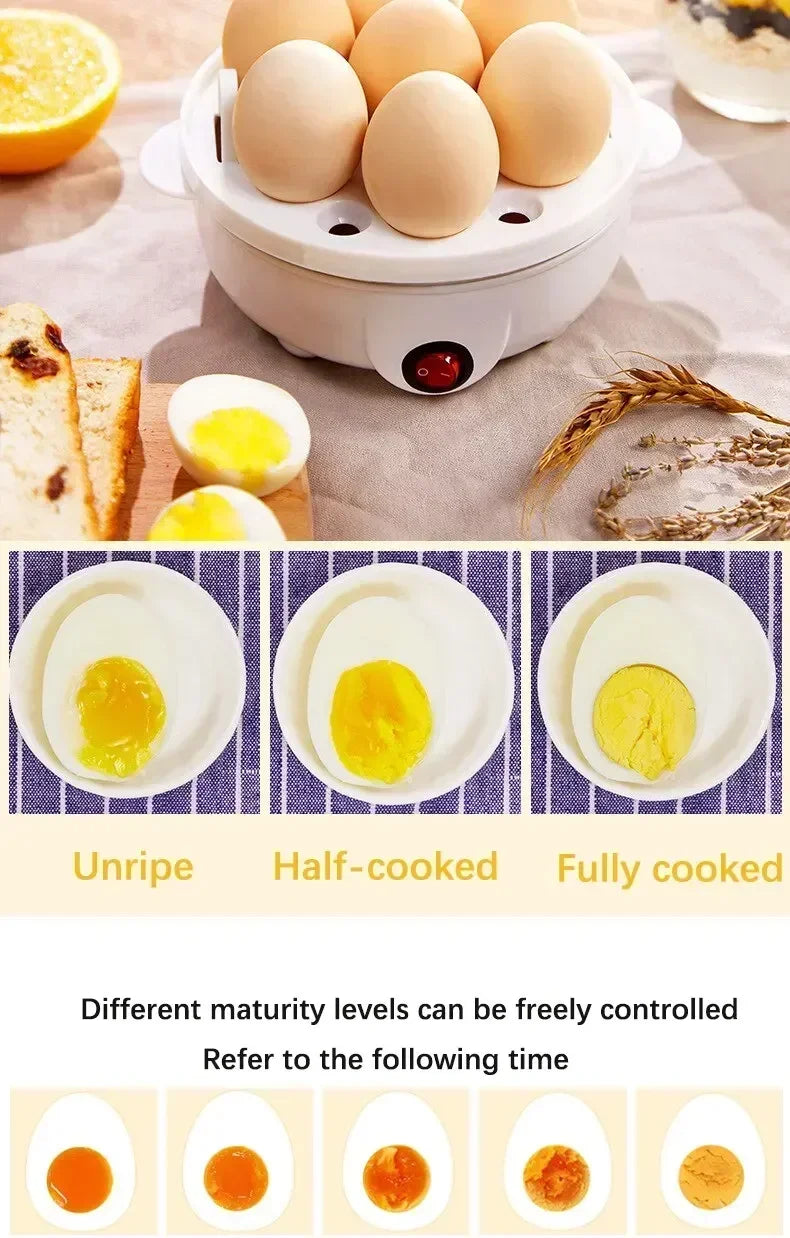 Double Layer Electric Egg Cooker & Steamer — Boil, Poach & Steam Eggs and Veggies