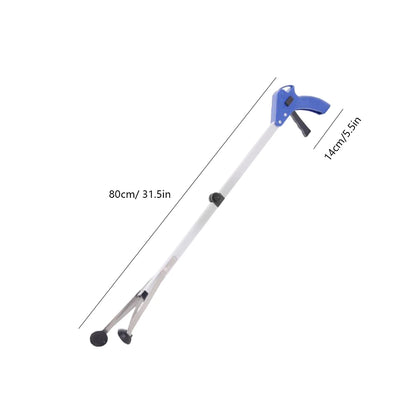 80cm Foldable Garbage Picker Gripper — 360° Rotating Reacher Grabber Tool