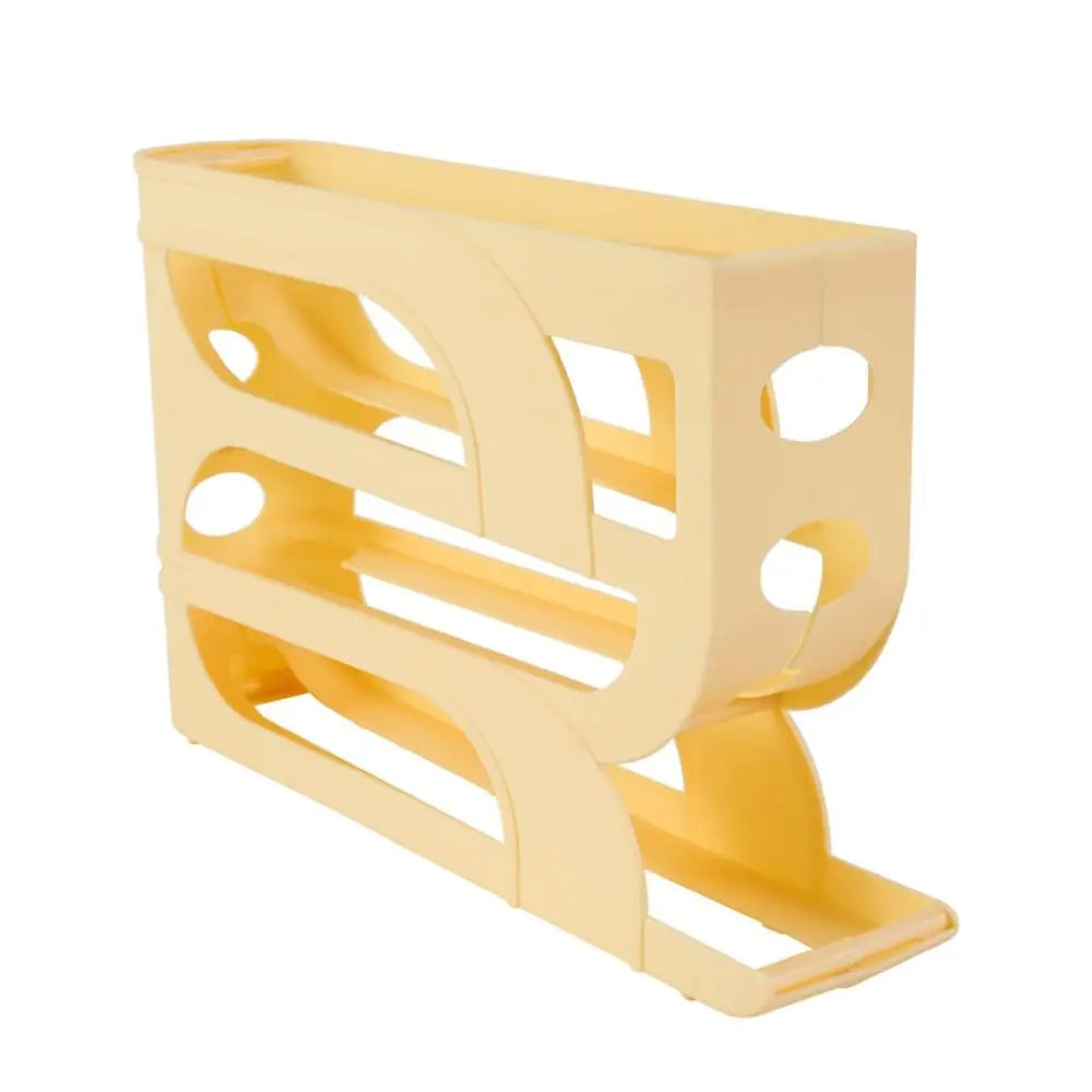 Automatic Egg Roller Organizer Rack — 3 & 4 Layer | Space-Saving Fridge Egg Holder