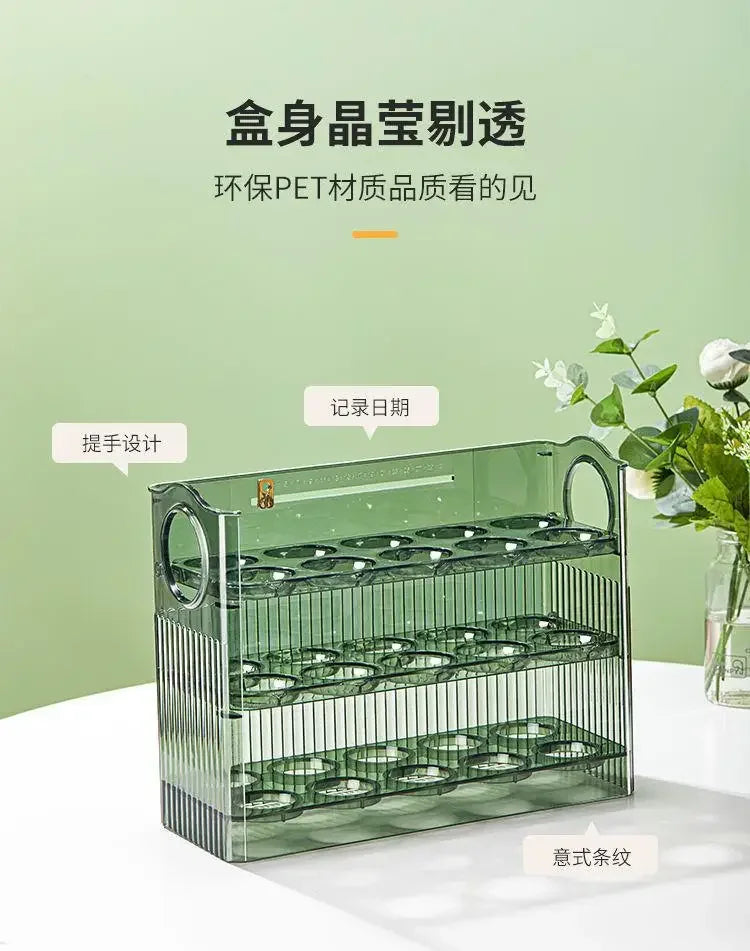 Reversible Egg Storage Box — Fridge Side Door Organizer Tray