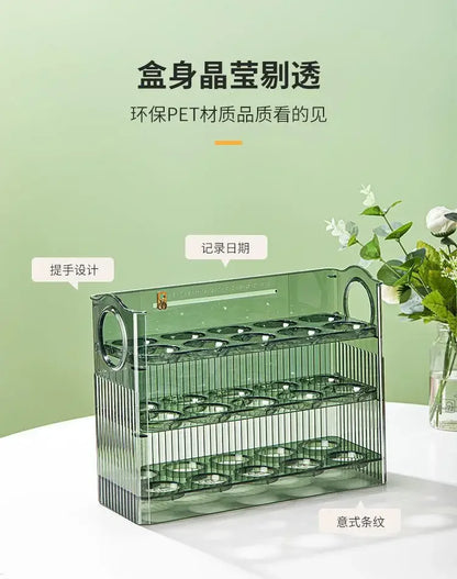 Reversible Egg Storage Box — Fridge Side Door Organizer Tray