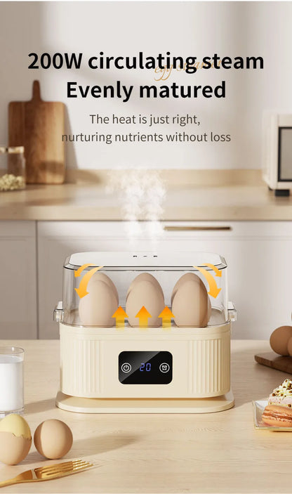 TINSOL 200W Multifunctional Electric Egg Cooker — Smart Steamer with Timer