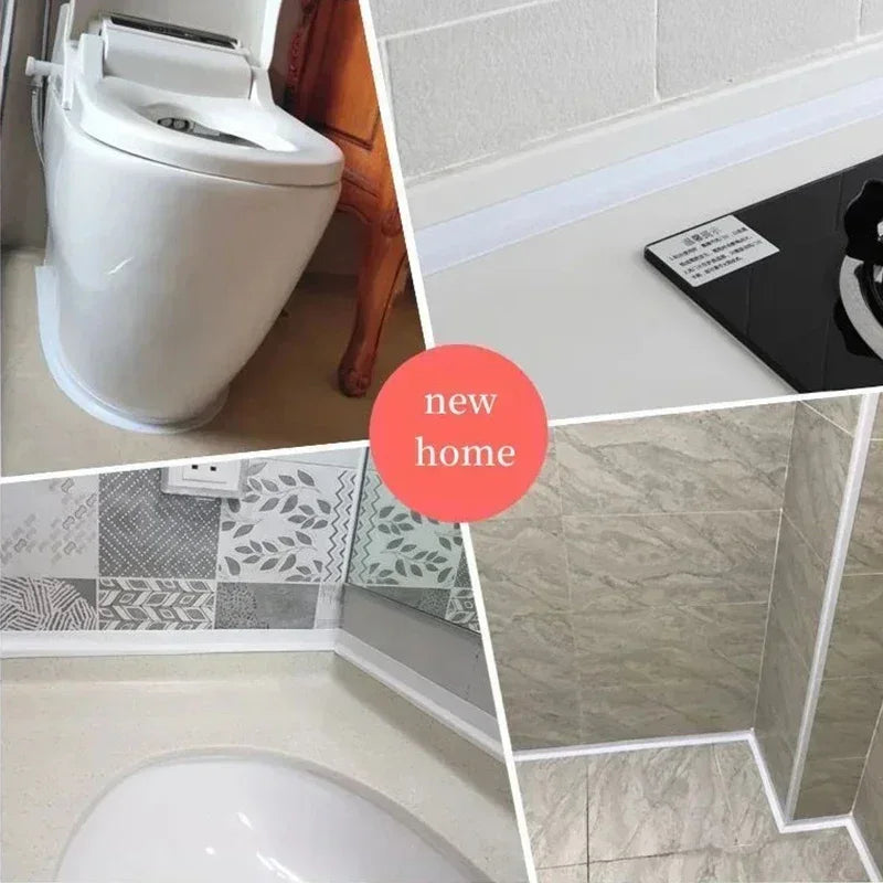 Waterproof Bathroom Sealing Tape — PVC Adhesive Caulk Strip for Sink, Bathtub & Kitchen