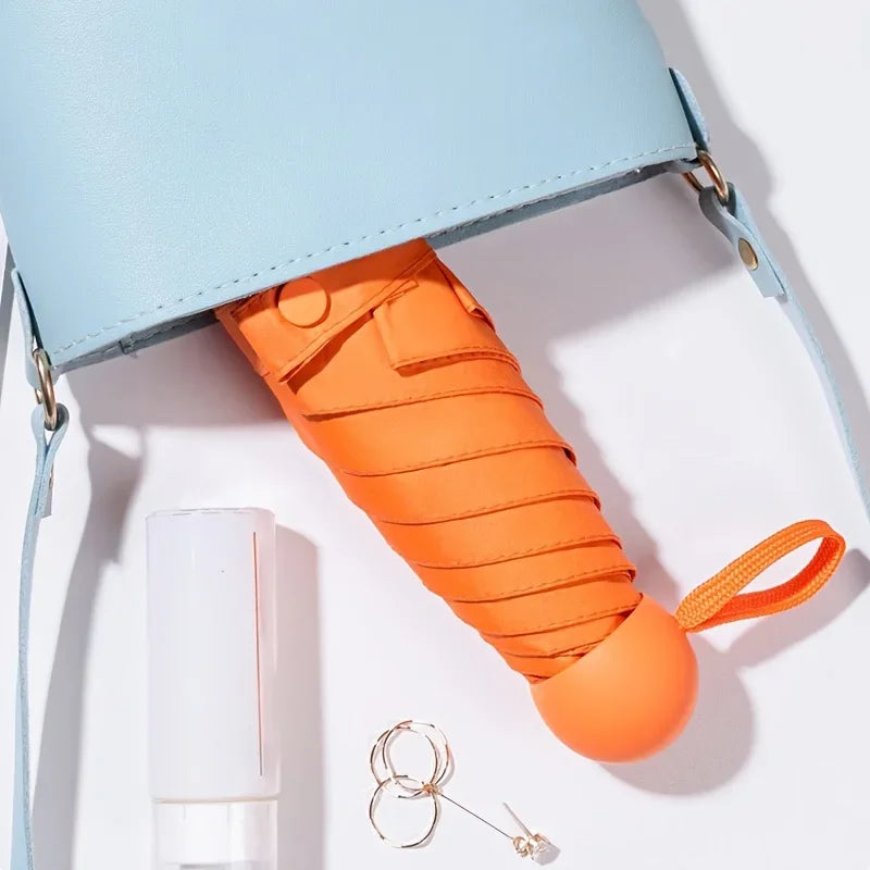 Compact Travel Mini Umbrella — UV Protection 5-Fold Ultra Lightweight Sunshade